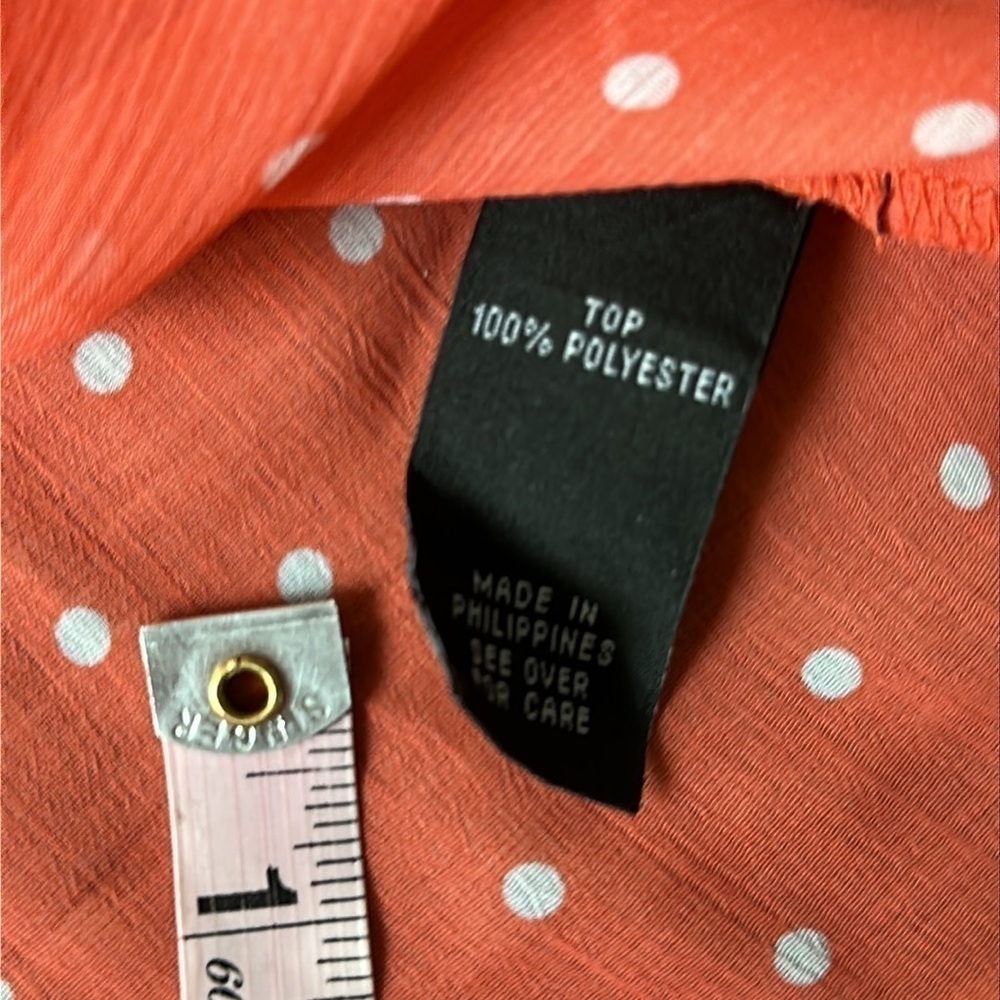 A. Byer top small polka dot melon and white bown in front balletcore - Picture 9 of 9